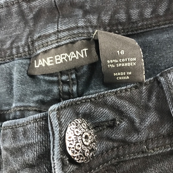 Lane Bryant Black Straight Leg Zipper Pocket Jeans - Picture 8 of 8